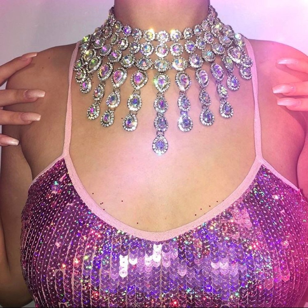Shimmery pink dress